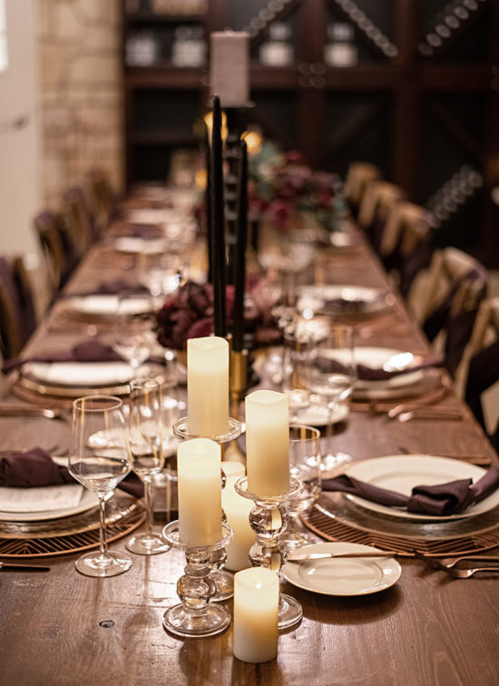 Cozy, Wine Cellar Reception Juliette Collection Suite Whimsy Design Studio